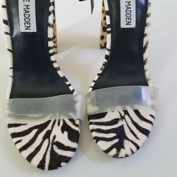 Steve Madden Carrson Leopard Zebra Heels size 5.5 - Picture 5 of 13